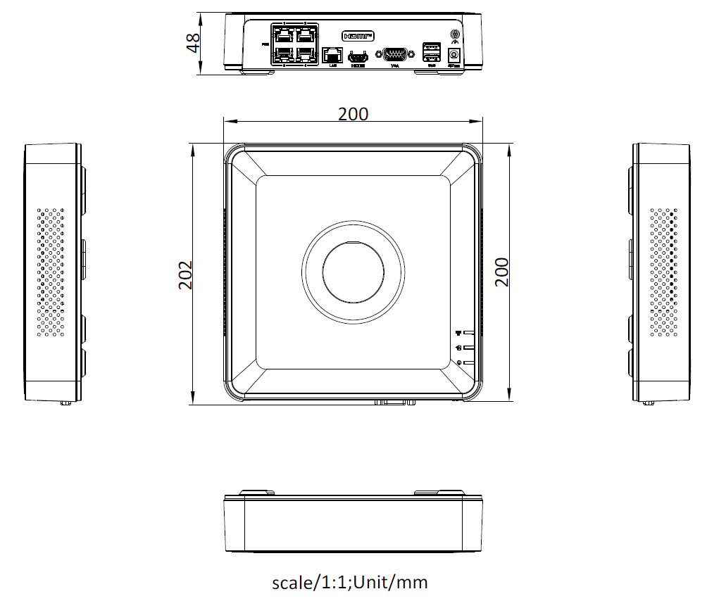Hikvision DS-7104NI-Q1/4P 4 Kanal Mini PoE NVR