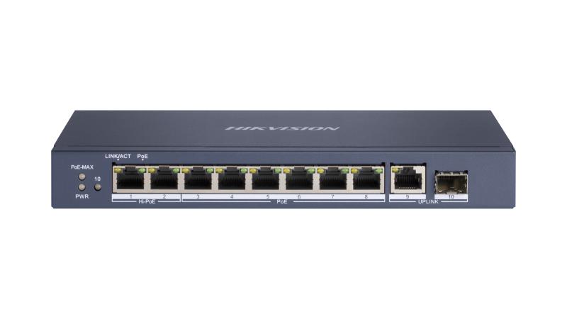 DS-3E0510HP-E 8 Port Gigabit Unmanaged POE Switch