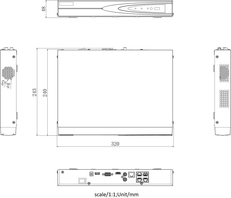 Hikvision DS-7604NI-K1/4P 4 Kanal PoE NVR - 2