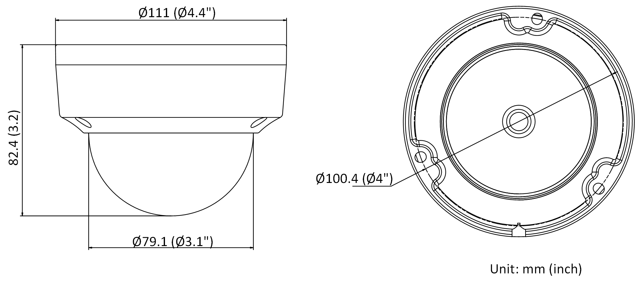 Hikvision DS-2CD1147G0-LUF 4MP ColorVu Dome IP Kamera