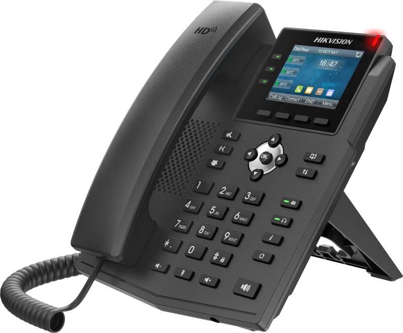 Hikvision DS-KP8000-HE1 — Télephone SIP Ecran 2.8'' Color 6 lines SIP Audio HD