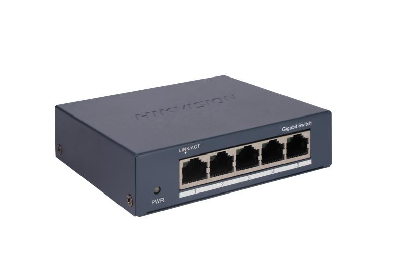 Hikvision DS-3E0505-O — Switch Desktop gigabit 5 ports.Metal case