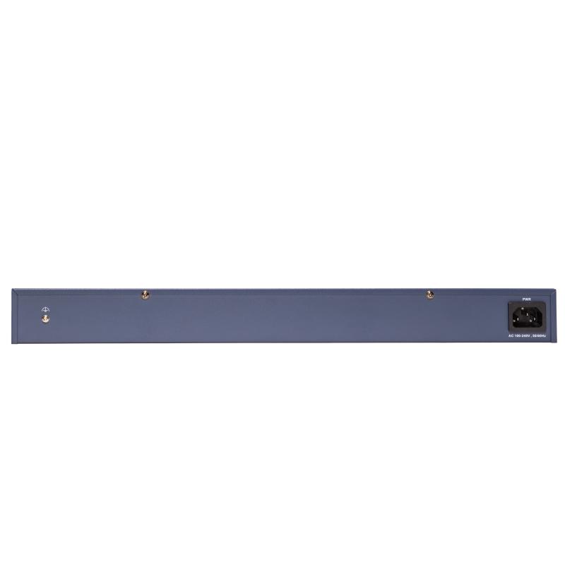 Rear view of the Hikvision DS-3E1526P-SI-24P2F PoE switch